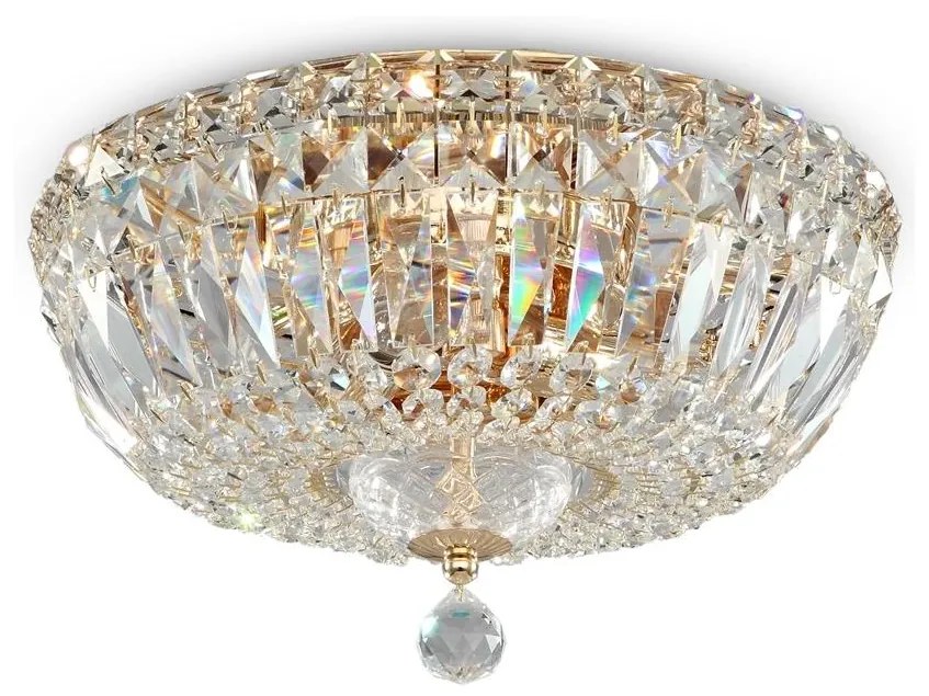 Maytoni DIA100-CL-03-G - Mennyezeti lámpa BASFOR 3xE14/60W/230V arany