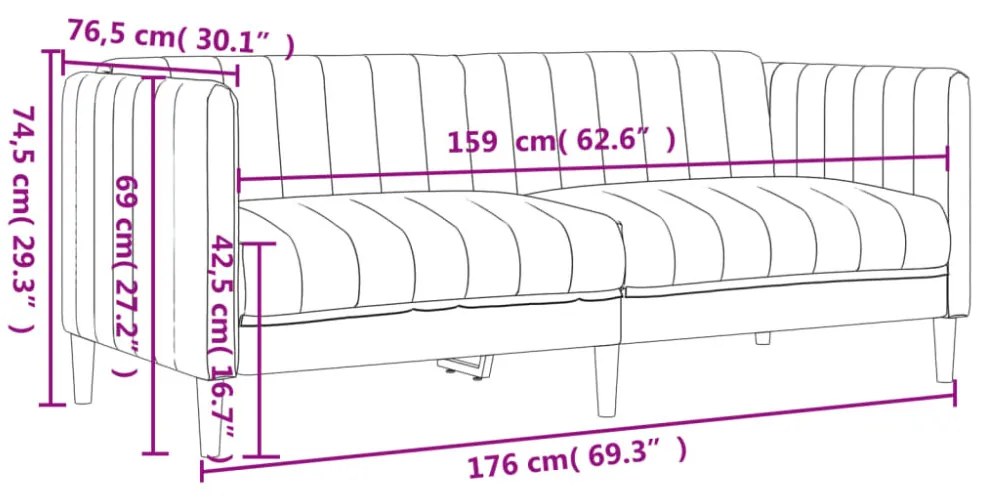 3 részes sötétbarna szövet ülőgarnitúra