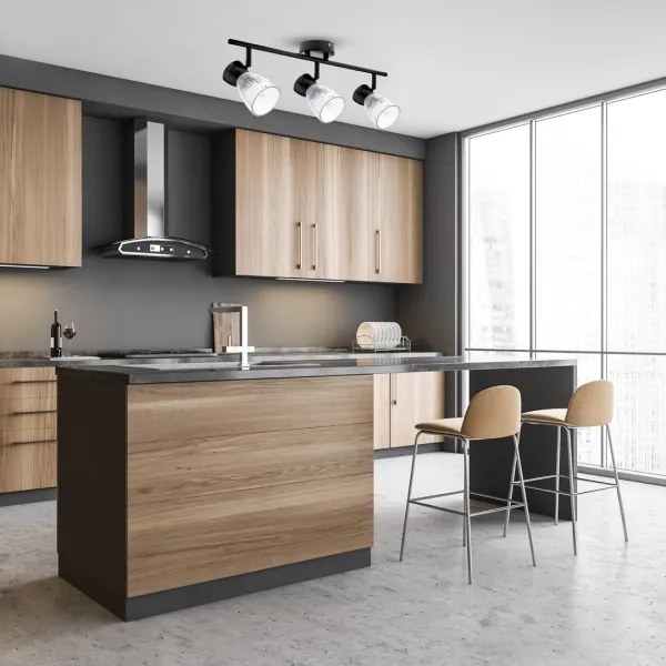 Spotlámpa BEST 3xE14/40W/230V fekete