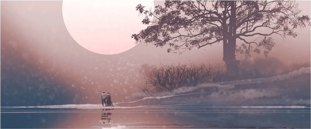 Kép - szerelmes pár (120x50 cm)