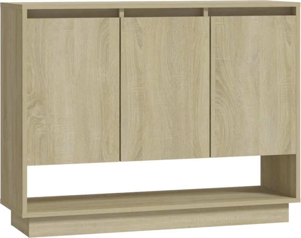 vidaXL sonoma tölgy színű szerelt fa tálalószekrény 97 x 31 x 75 cm