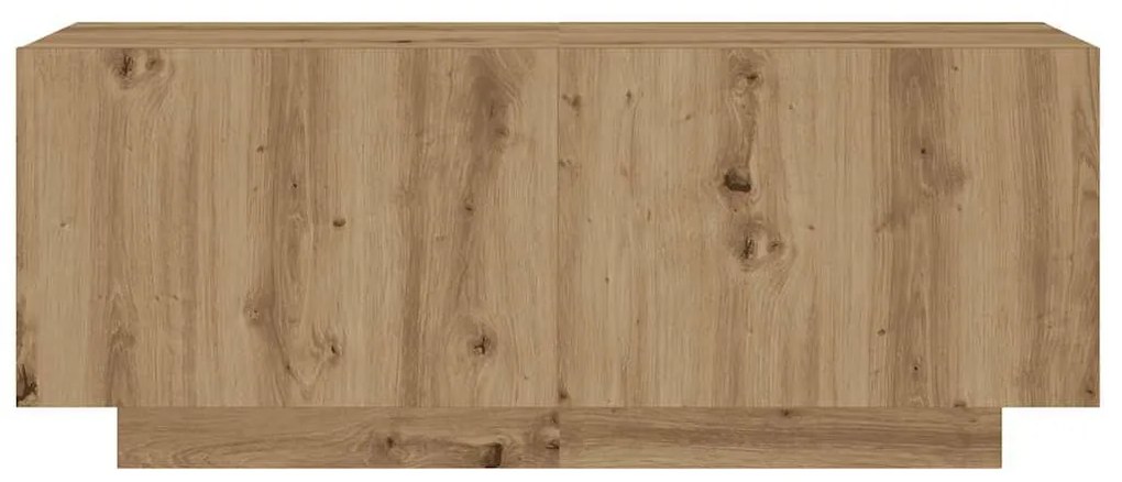 kézműves tölgy szerelt fa TV-szekrény LED-ekkel 200x35x40 cm