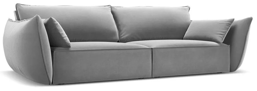 Világosszürke bársony kanapé 208 cm Vanda – Mazzini Sofas