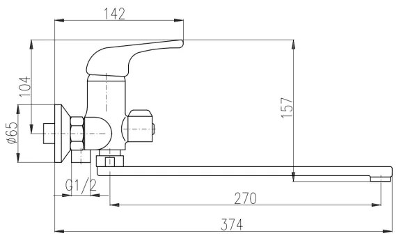 RAV Slezák SA053.5 - SAZAVA kádcsaptelep, fényes króm
