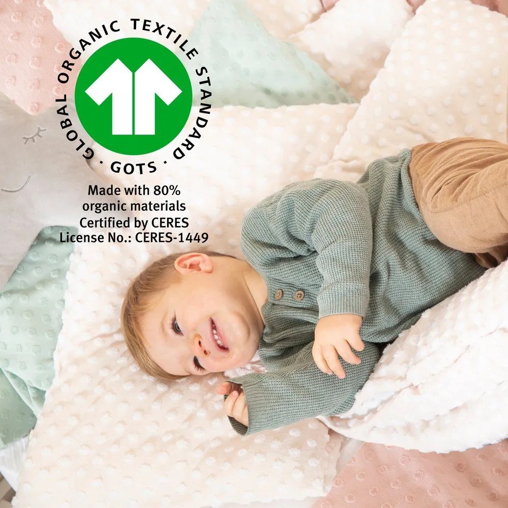 Bézs pamutkeverék gyerek ágyneműhuzat babaágyhoz 80x80 cm Frosty Almond – Roba