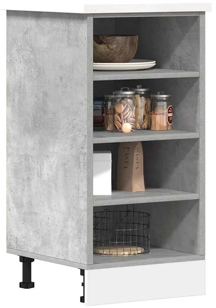 “Riga” betonszürke szerelt fa alsószekrény 40x44,5x81,5 cm