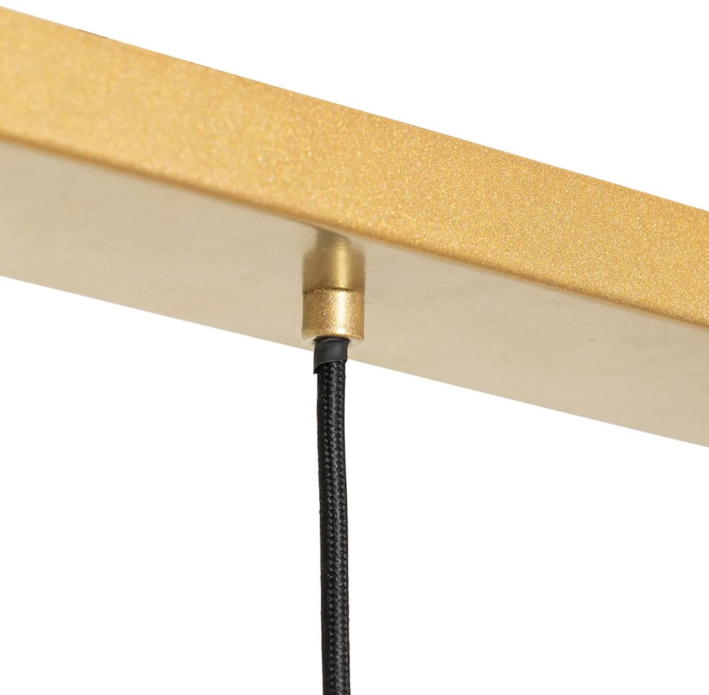 Art Deco függőlámpa arany fehér üveggel 3-lámpás - Isabella