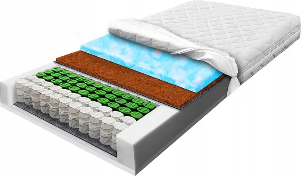 160x200-as zsákrugós matrac kókusszal és puha habszivaccsal