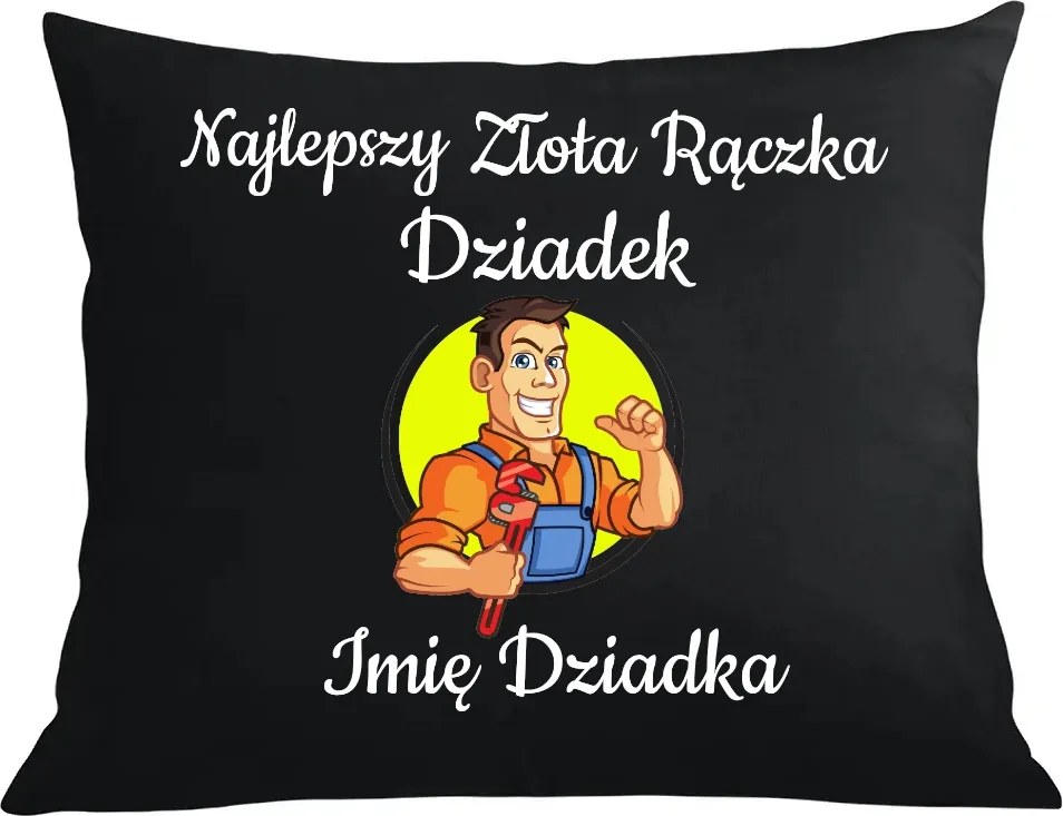 Párna párnahuzat Legjobb Arany Kéz Nagypapa+Nagypapa neve