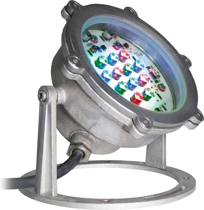 NOVOLUX 382A-L0422D-30 GAMBLE Kültéri Reflektor Ezüst, Sokszínű LED