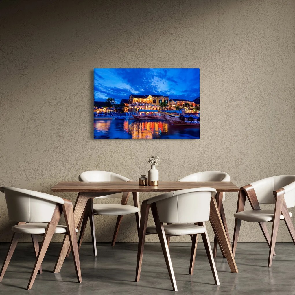 Egy kép Hoi An éjszakai városáról, Vietnam (90x60 cm)