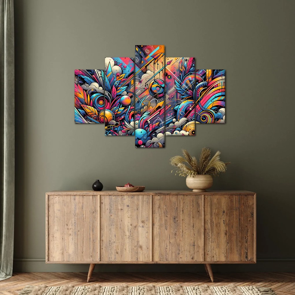 Kép - Színes graffiti (150x105 cm)