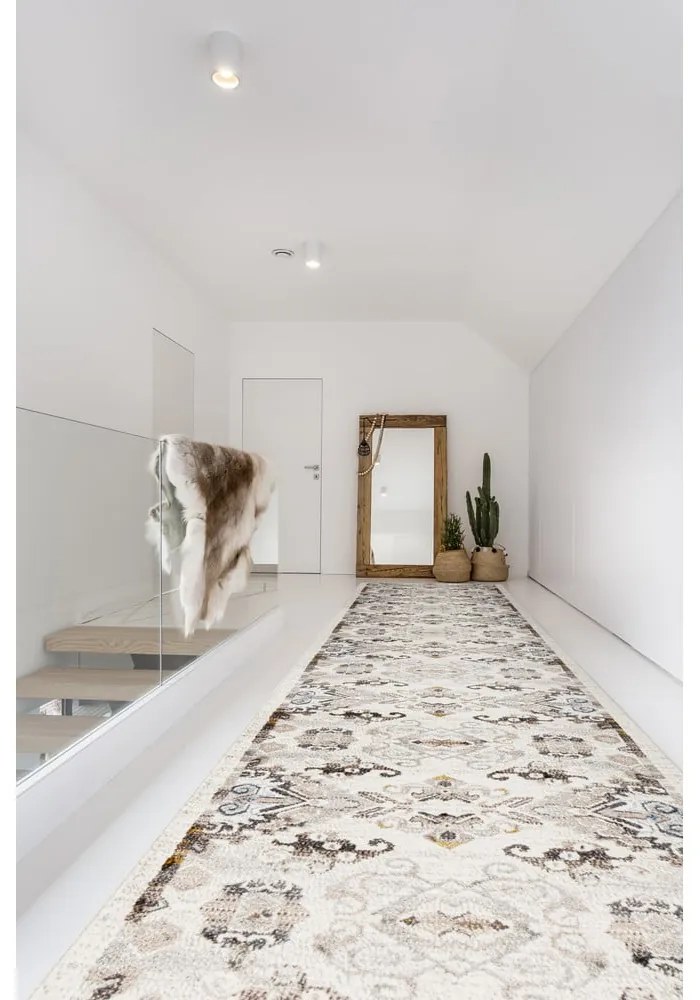 Elefántcsont színű futószőnyeg 80x250 cm Soft Eide – FD