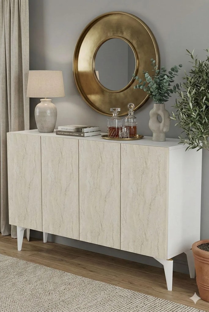 Lipa 120 - White, Travertine