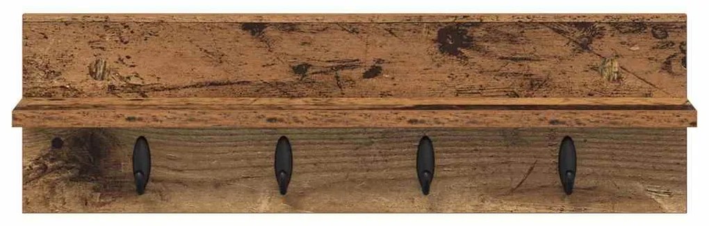Fali Kabáthorog polcokkal Régi fa 60 x 10.5 x 18 cm Faanyag