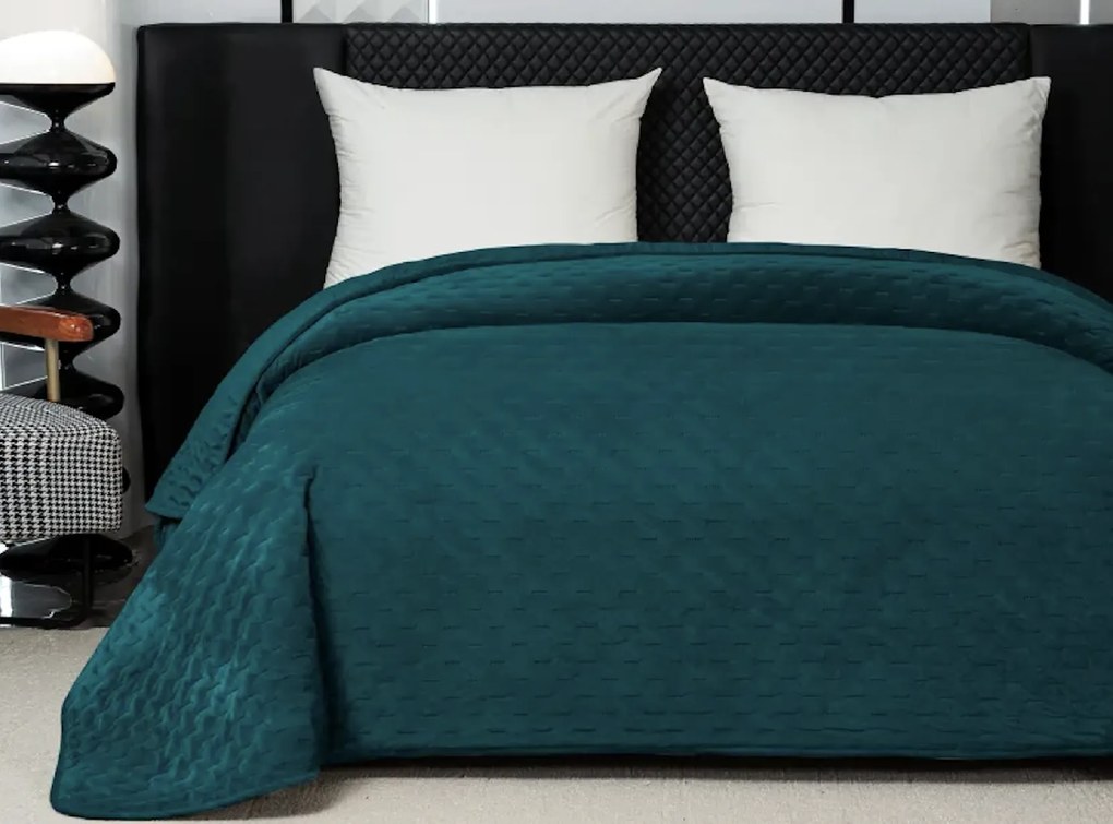 Bársony ágytakaró ASTRALIA, petrol színű Méret: 200 x 220 cm