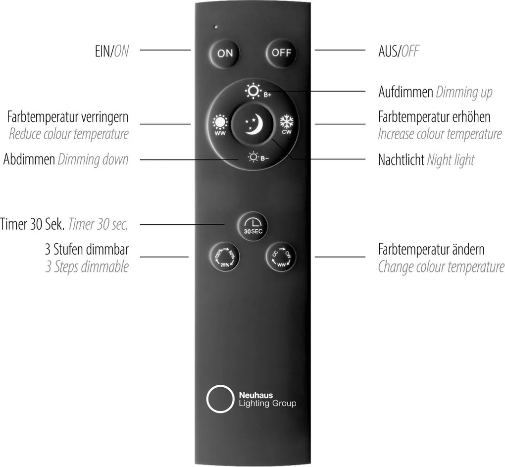 Paul Neuhaus modern asztali lámpa pure-mira antracit pln4356-18