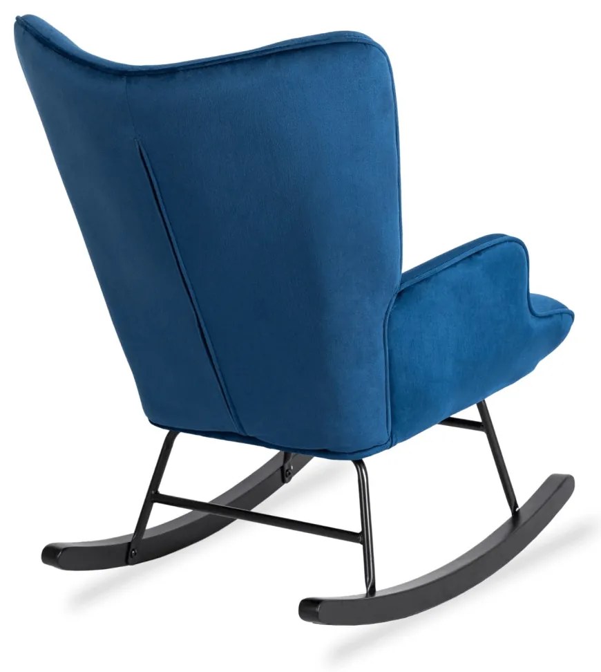 Hintafotel Sötétkék Bársony Kárpittal. ELIS