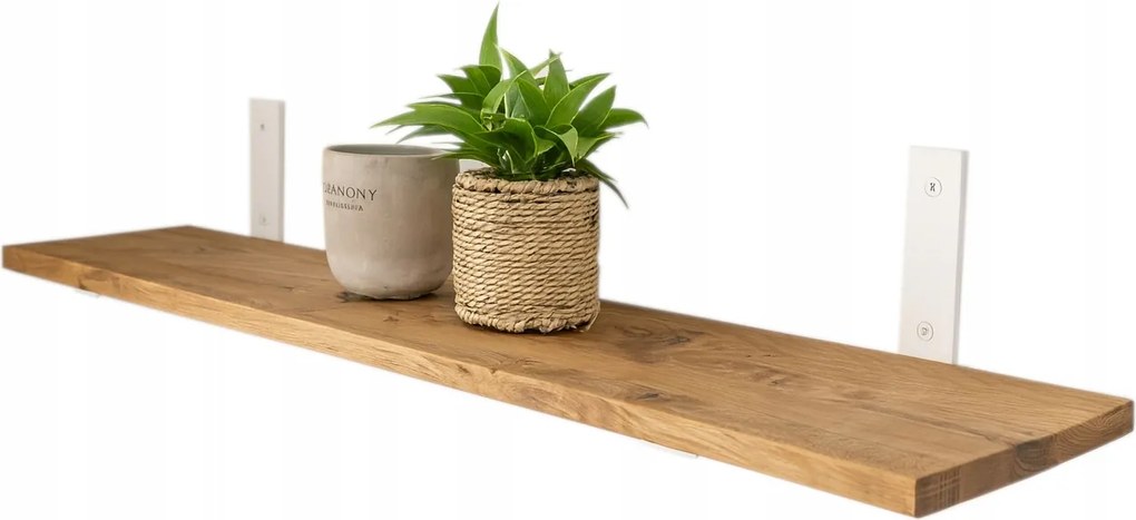 Fali polc natúr tölgy falra akasztható világos fehér 60cm x 10cm