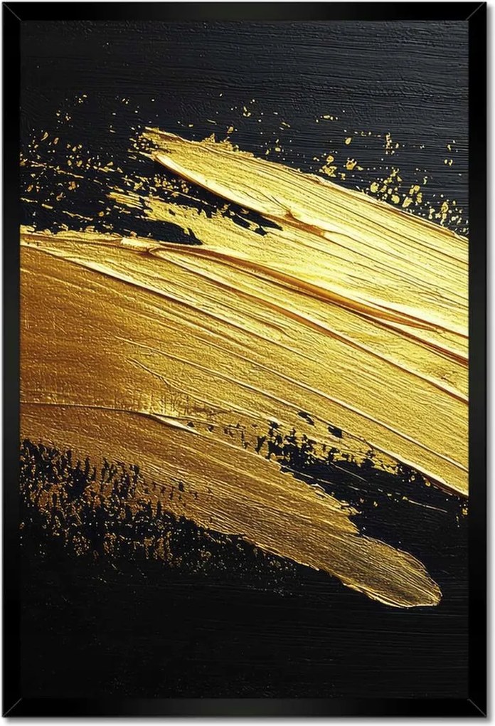 Poszter fekete keretben 40x60 Arany csillogás ecsettel