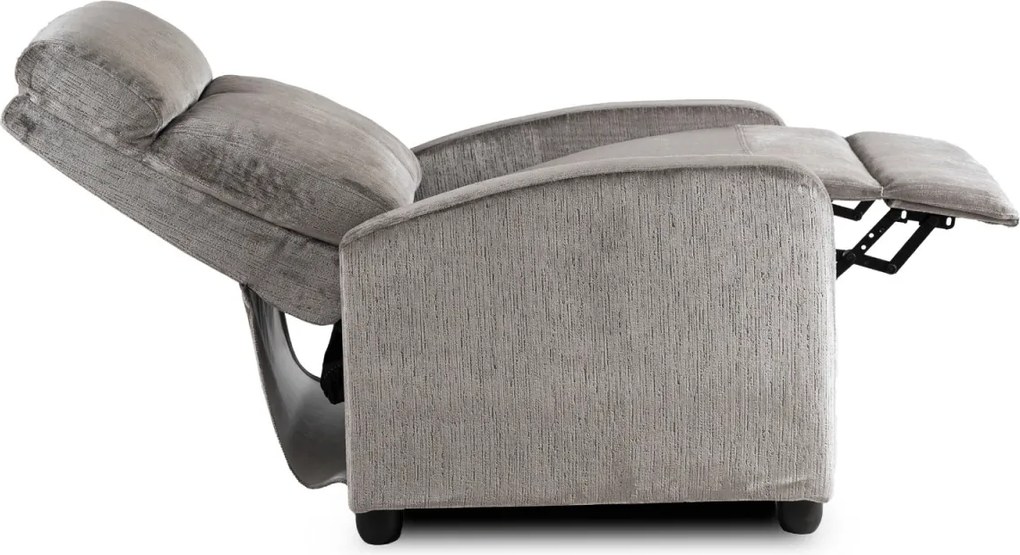 Dönthető fotel szürke bársony, DANNY