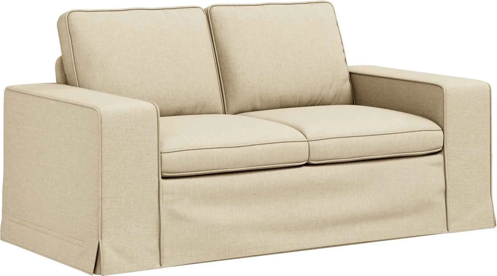 vidaXL Kanapé Krém 162 x 80 x 82 cm szövet