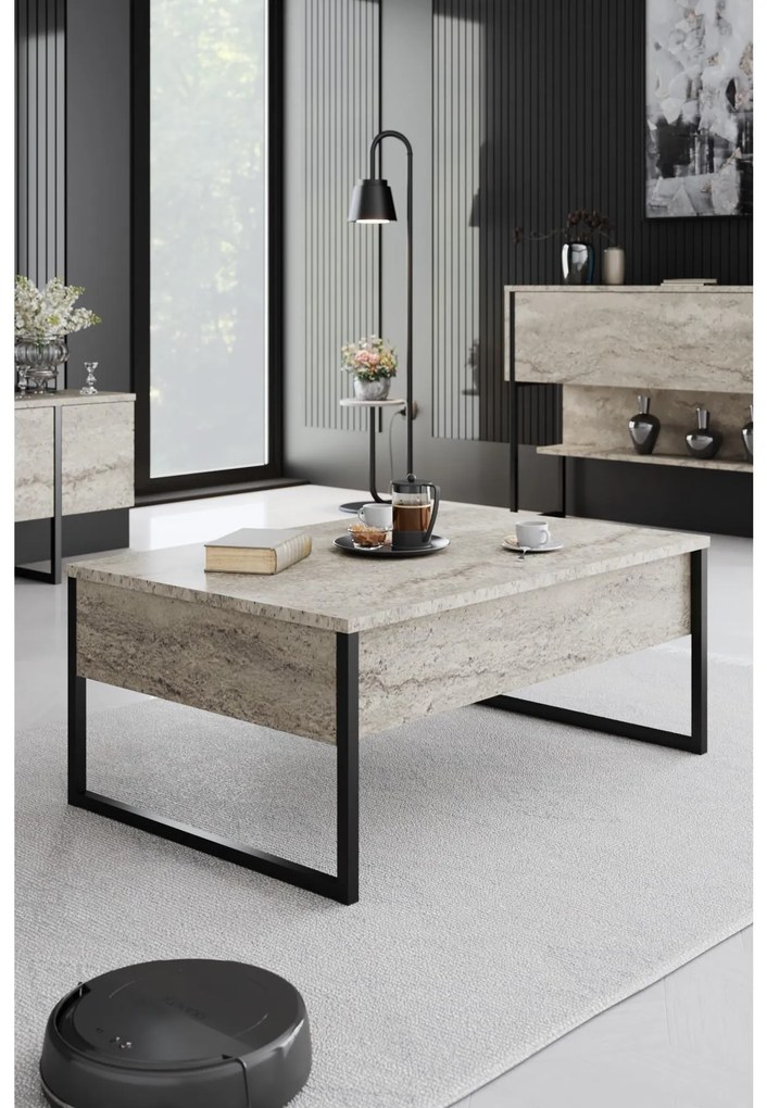 Nappali fal Luna set (travertin + fekete) . 1102331