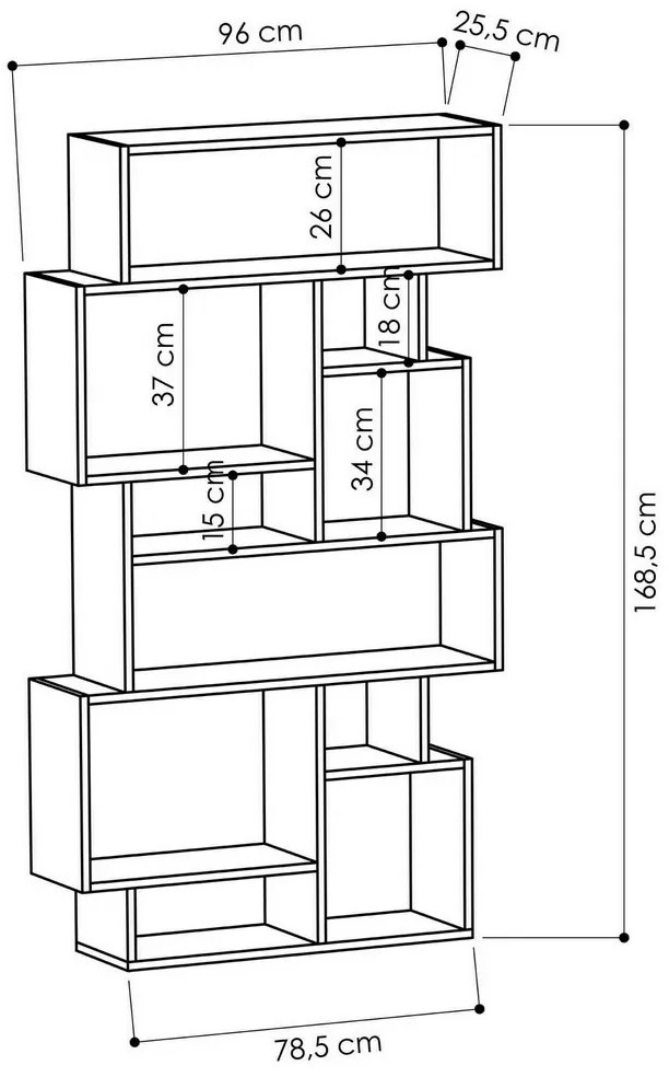 Karmato White könyvespolc
