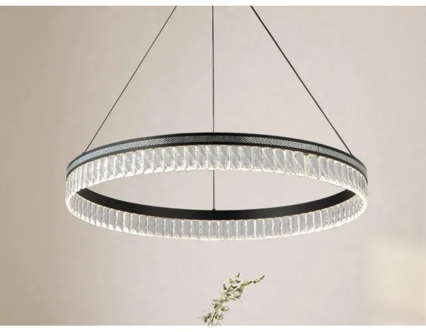 LED fényerőszabályozható kristálycsillár kábelre függesztett THALIA LED/55W/230V 3000-6000K + távirányító