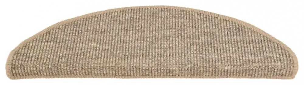 vidaXL 15 db sötét bézs színű öntapadó lépcsőszőnyeg 65x21x4 cm