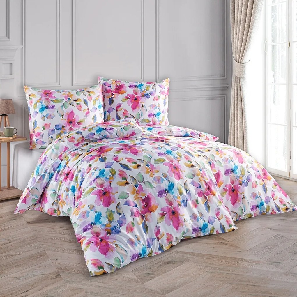 BedTex Satin ágynemű Vibrance, 135 x 200 cm, 80 x 80 cm, 135 x 200 cm, 80 x 80 cm
