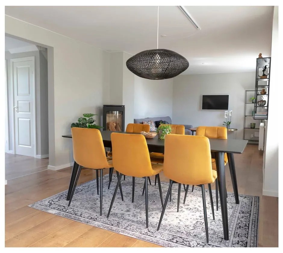 Middelfart 2 db étkezőszék mustársárga bársony huzattal - House Nordic