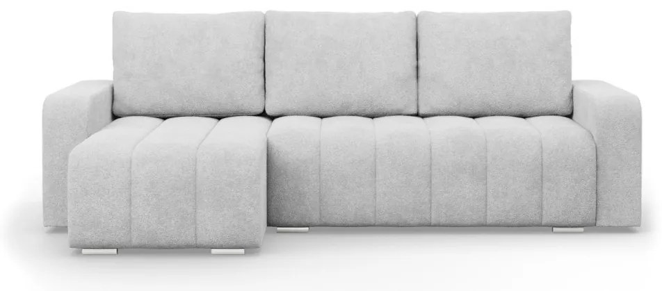 Modena sarokkanapé, bouclé, univerzális oldal, szürke