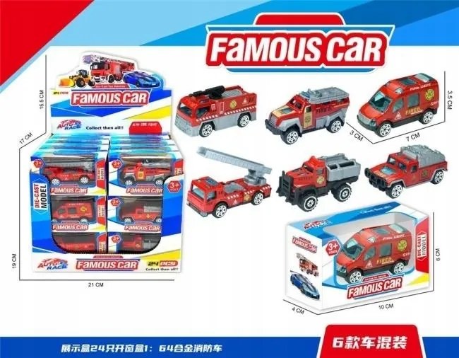 Fém tűzoltóautó MIX