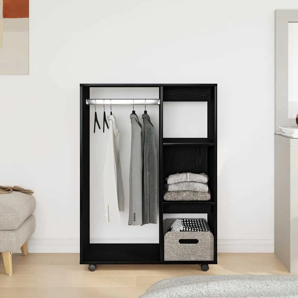 fekete tölgyfa ruhásszekrény 80 x 40 x 110 cm