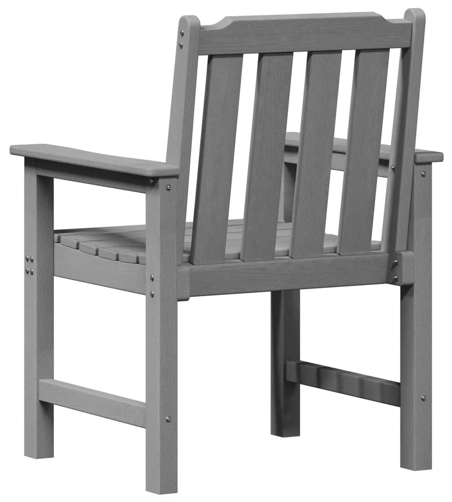 Kerti étkezőszékek 6 db Világosszürke 65.5x55.5x88 cm HDPE