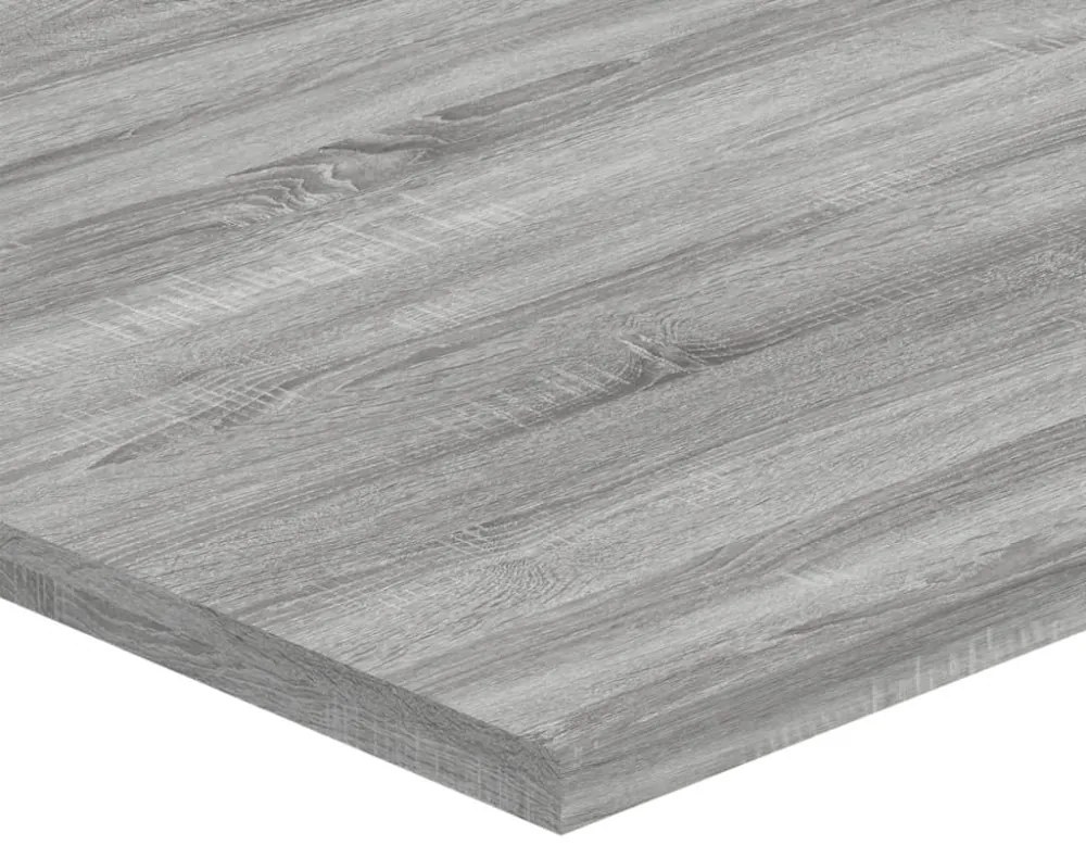 4 db szürke sonoma színű szerelt fa fali polc 80 x 40 x 1,5 cm