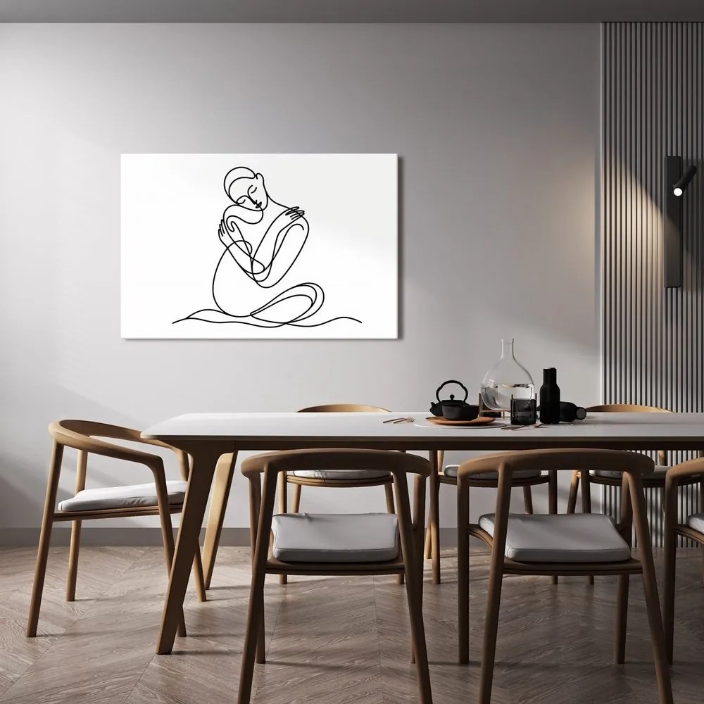 Kép absztrakt ölelés vonalban