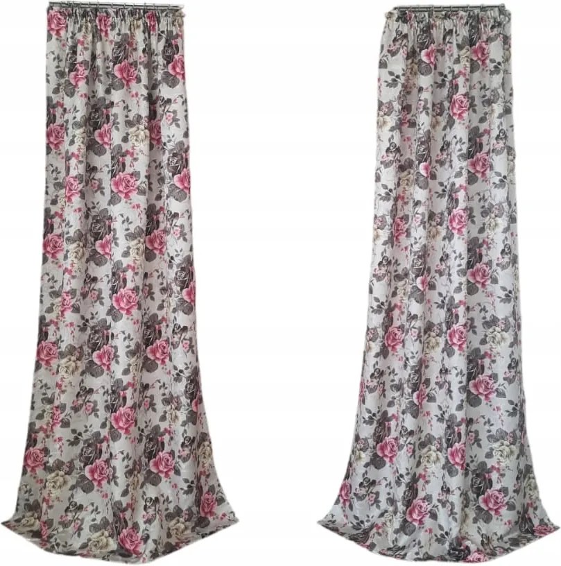 Kész Függöny 140x250 – Virág Motívum