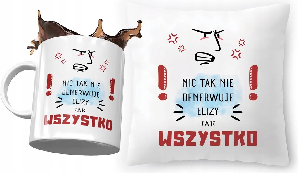 Eliza párna ajándék bögre szett fényképes nyomtatással