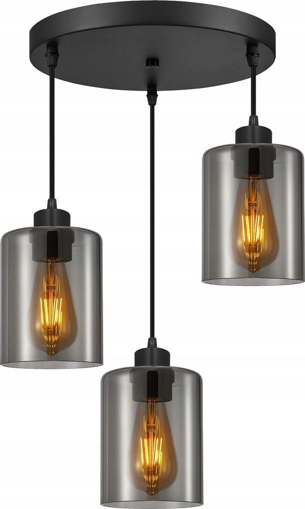 Függő mennyezeti lámpa csillár Plafon Led E27 üveg lámpabúra Glamour