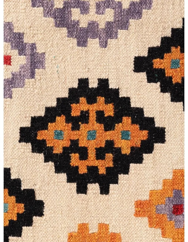 Piros kétoldalas kézi szövésű gyapjú futószőnyeg 60x190 cm Kamal Kian – Nouristan