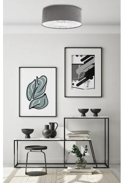 Mennyezeti lámpa RAYS 2xE27/60W/230V átm. 40 cm szürke