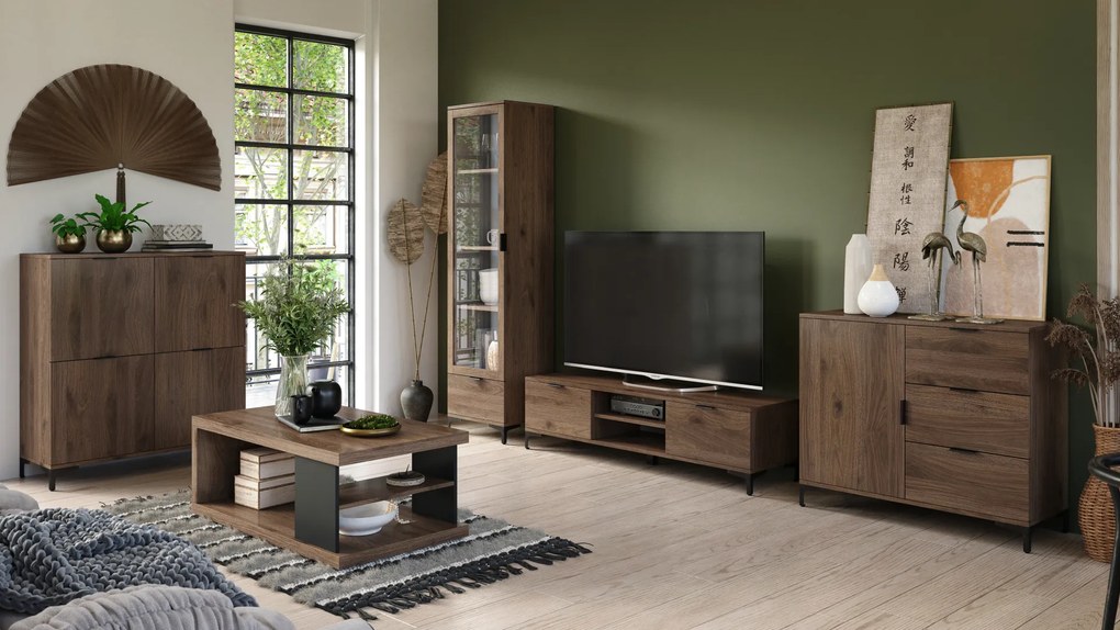 Mazzoni LANA K-100 komód Elegáns Dió - 4 AJTÓS KOMÓD