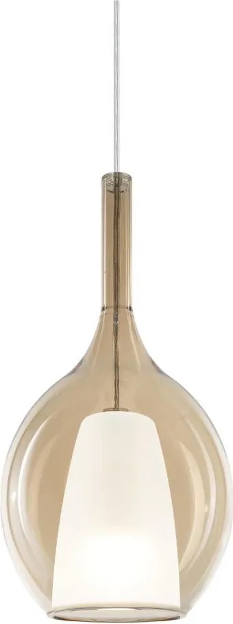 Ideal Lux - KALIQUE kábeles függőlámpa 1xE27/42W/230V átm. 18 cm füstös bézs