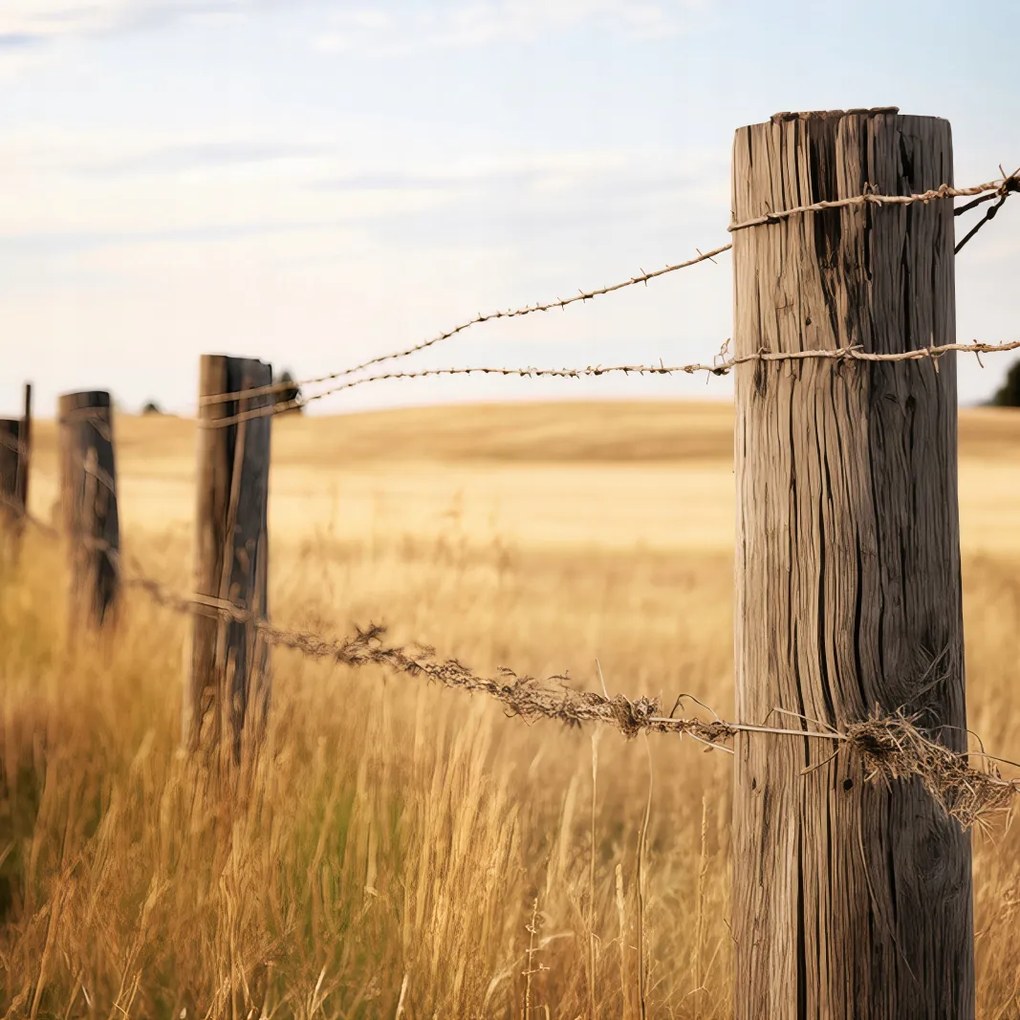 Poszter 50x50cm Kerítés a mezőn