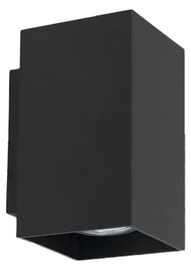 Modern fekete négyzet alakú fali lámpa 2-lámpás - Sandy