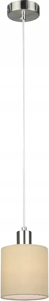 Krómszínű függőlámpa barna lámpabúrával, spotlámpa asztal, sziget vagy bárpult fölé Rabalux