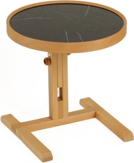 Opus Yuvarlak 40 - Oak, Black Marble