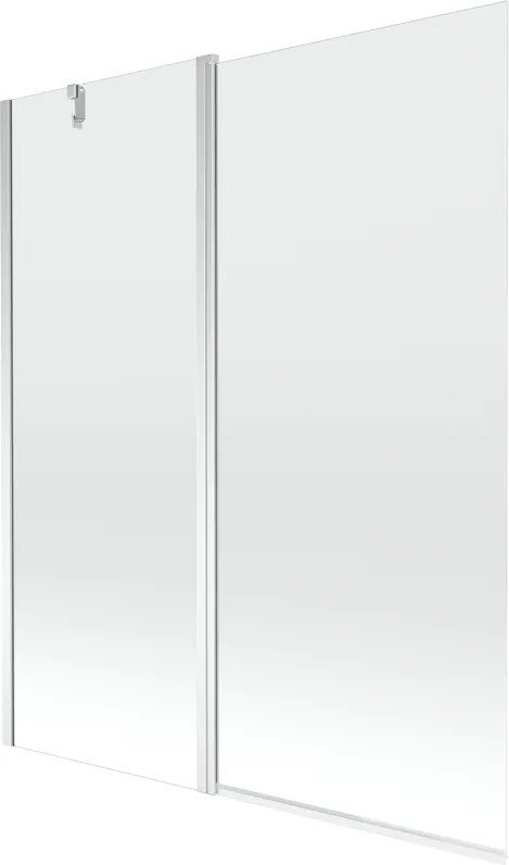 Mexen Flip 2-szárnyú fürdőkád paraván 140 x 150 cm, átlátszó, króm - 894-140-101-01-00